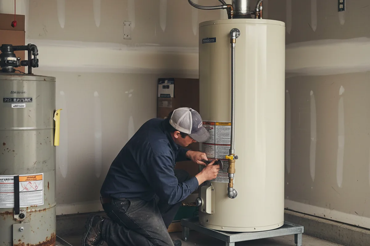 Water heater and shutoff valve replacement in Mc Leansville